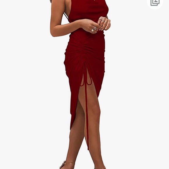 Ladies Satin Cocktail Dress - Picture 3 of 6